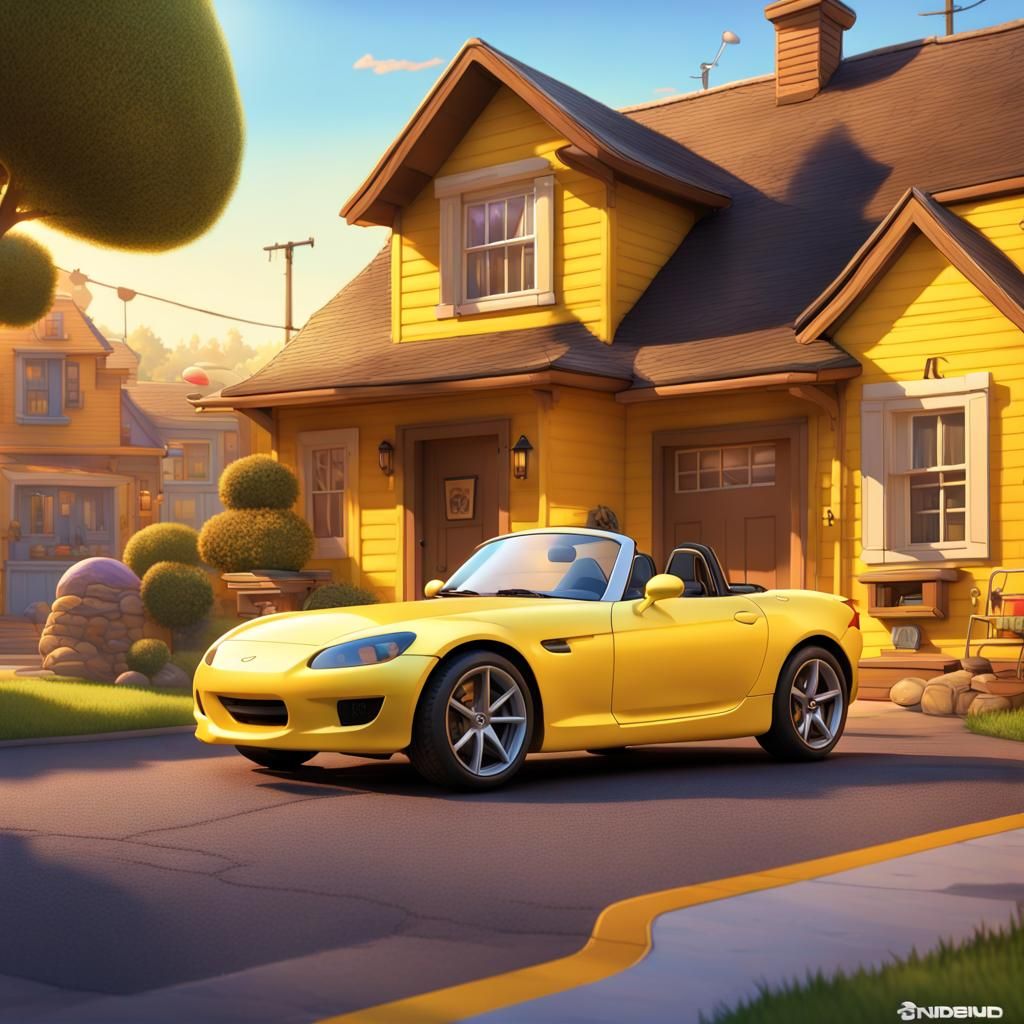 Egg in Honda S2000: Disney Pixar Movie Poster