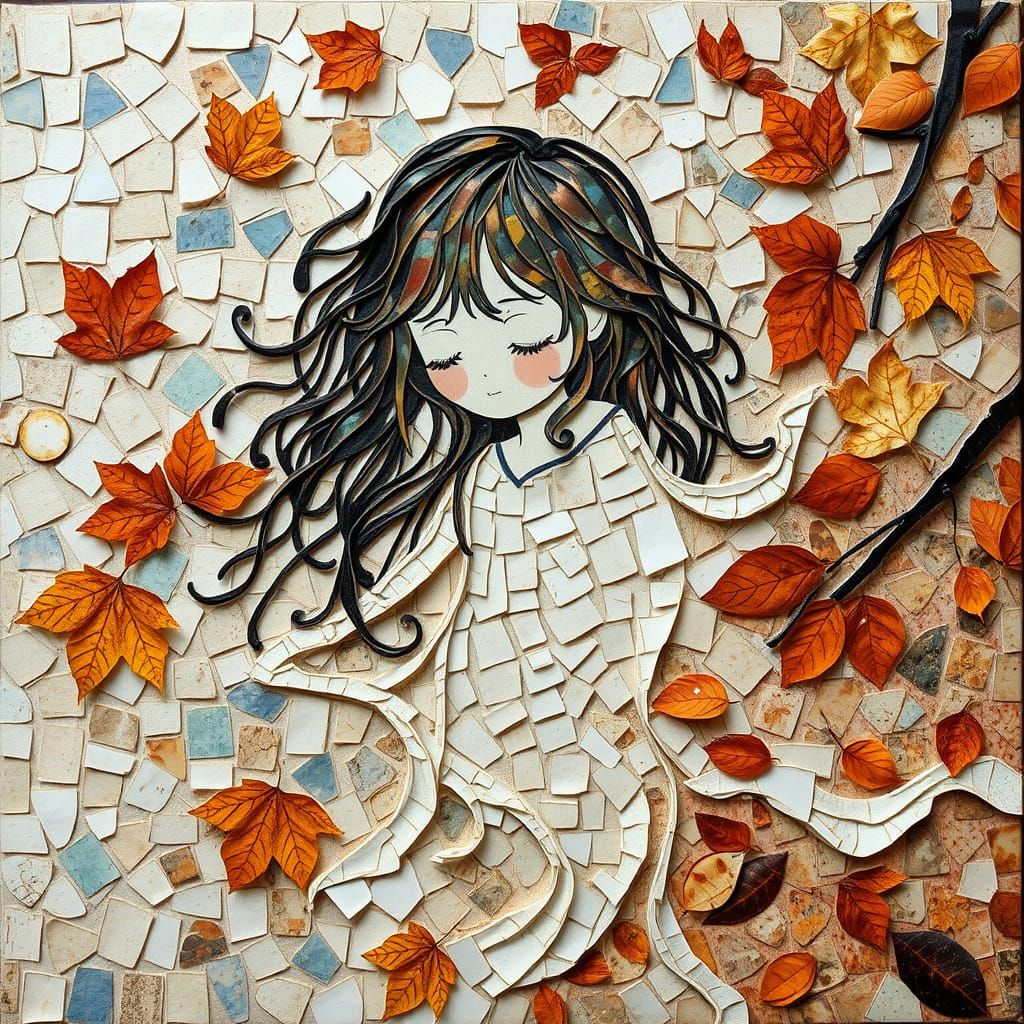Whispers of Autumn: A Dreamlike Mosaic of Ephemera