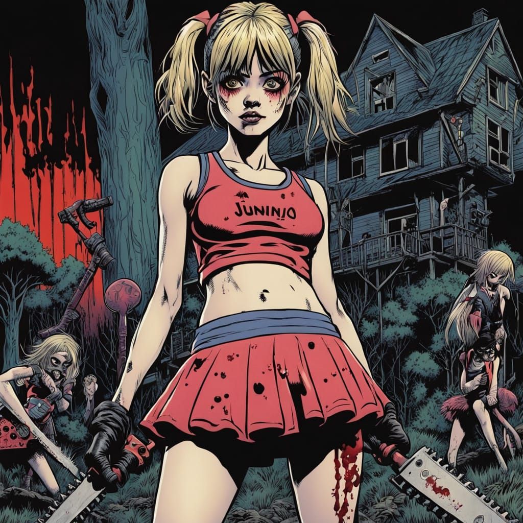 Confident Juliet Starling in Dark Comic Book Style