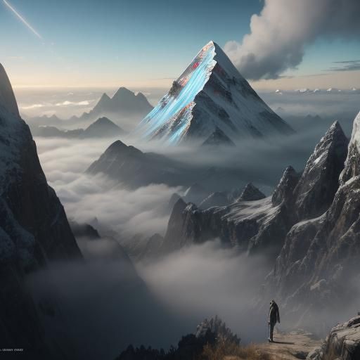 Epic 3D Everest with Ethereal Rainbow