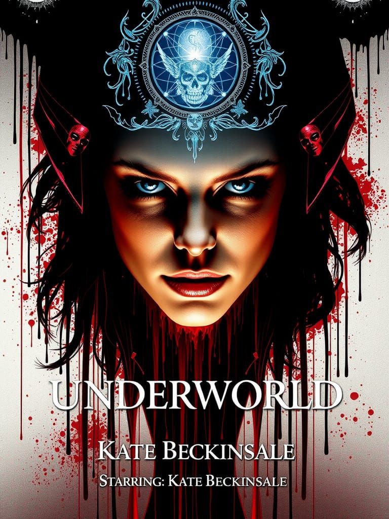 Underworld Movie Poster: Kate Beckinsale as Vampiress