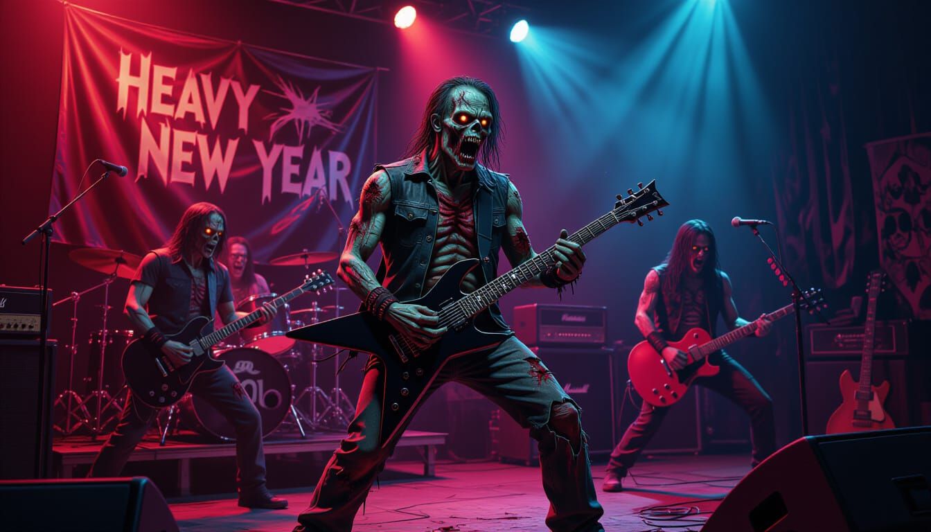 Zombie Death Metal Band Rocks New Year's Eve Party