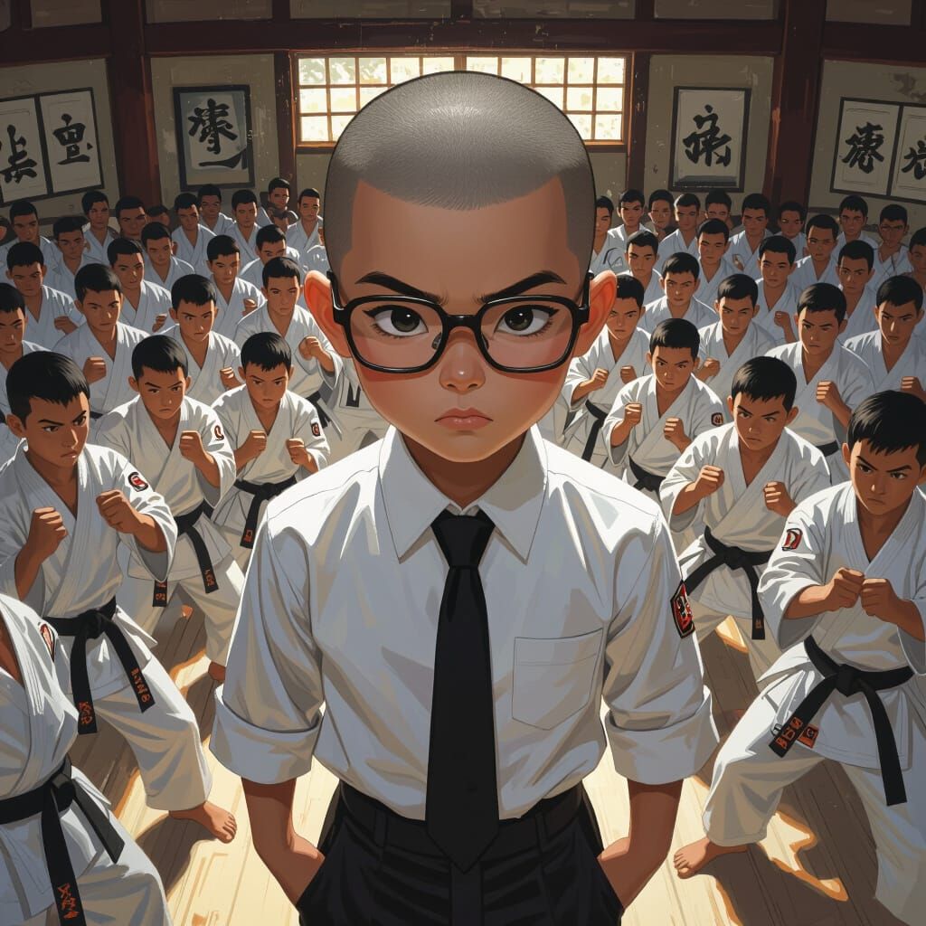 Boy in Dojo: Comic Style Concept Art