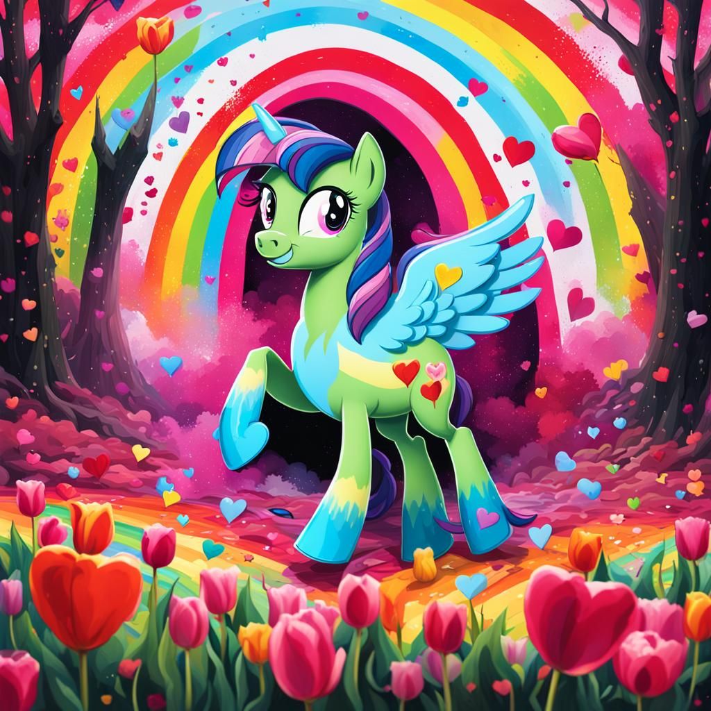 Applejack on Rainbow: Graffiti Art in Woods