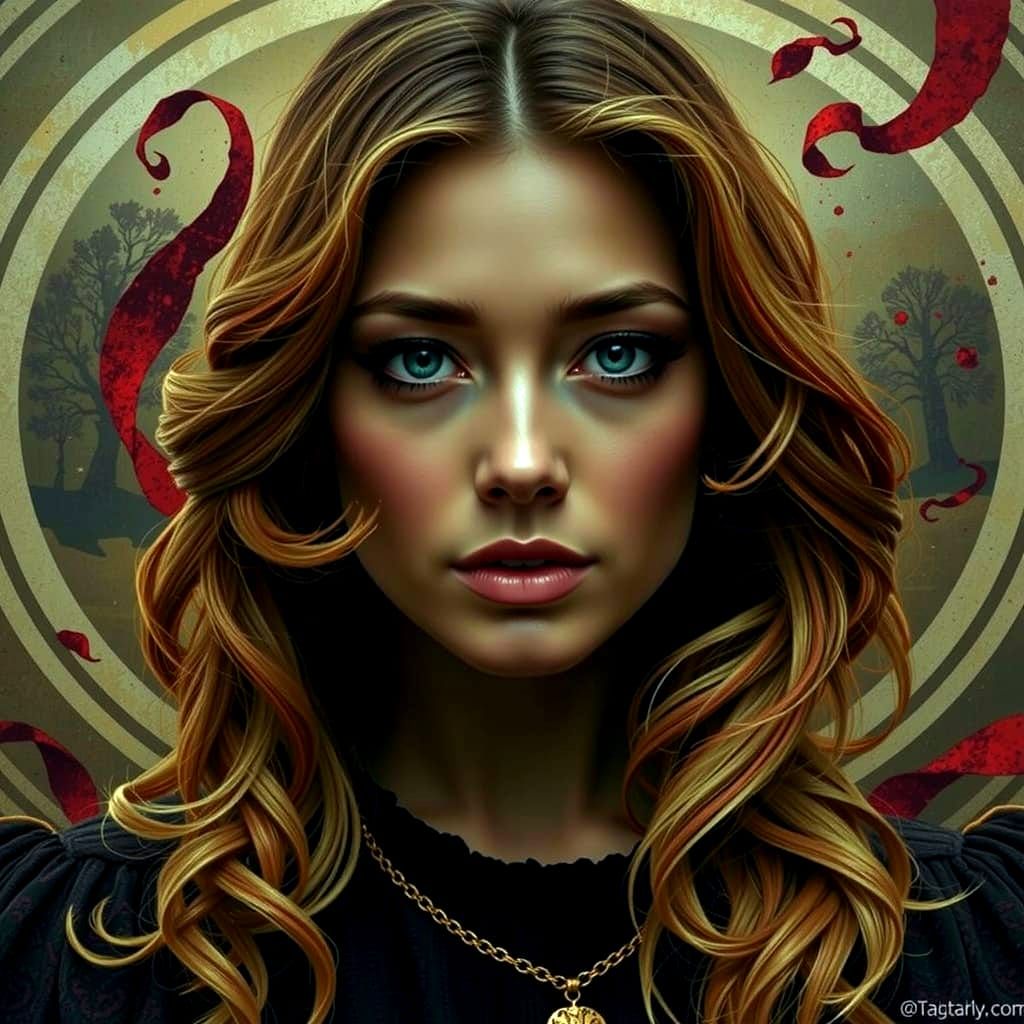 Abstract Swirling Red Forms