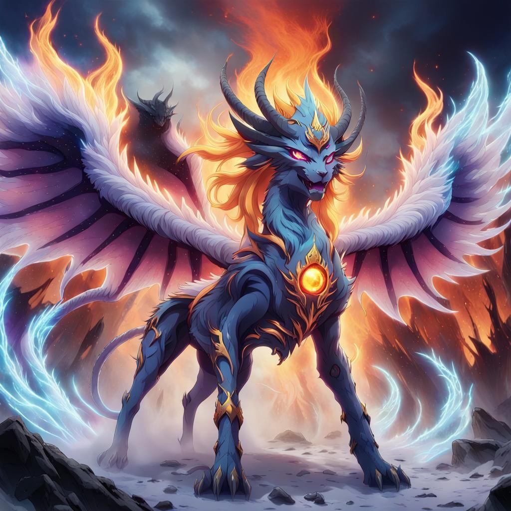 Chimera Queen on Battlefield in Anime Key Visual