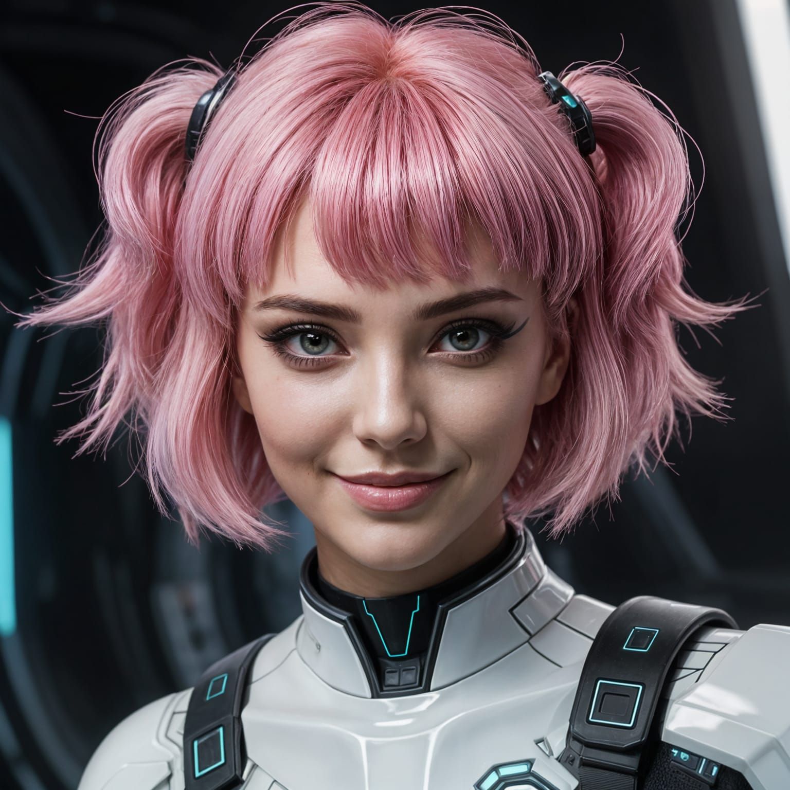 Cute Egirl Portrait with Sci-Fi Edge