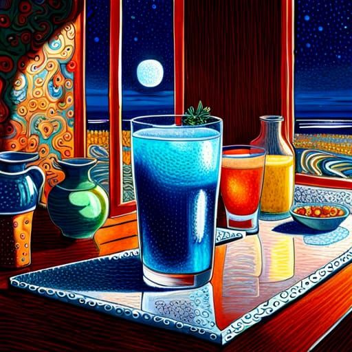 Monochromatic Drinks in Fantastical Harlem Renaissance Seasc...