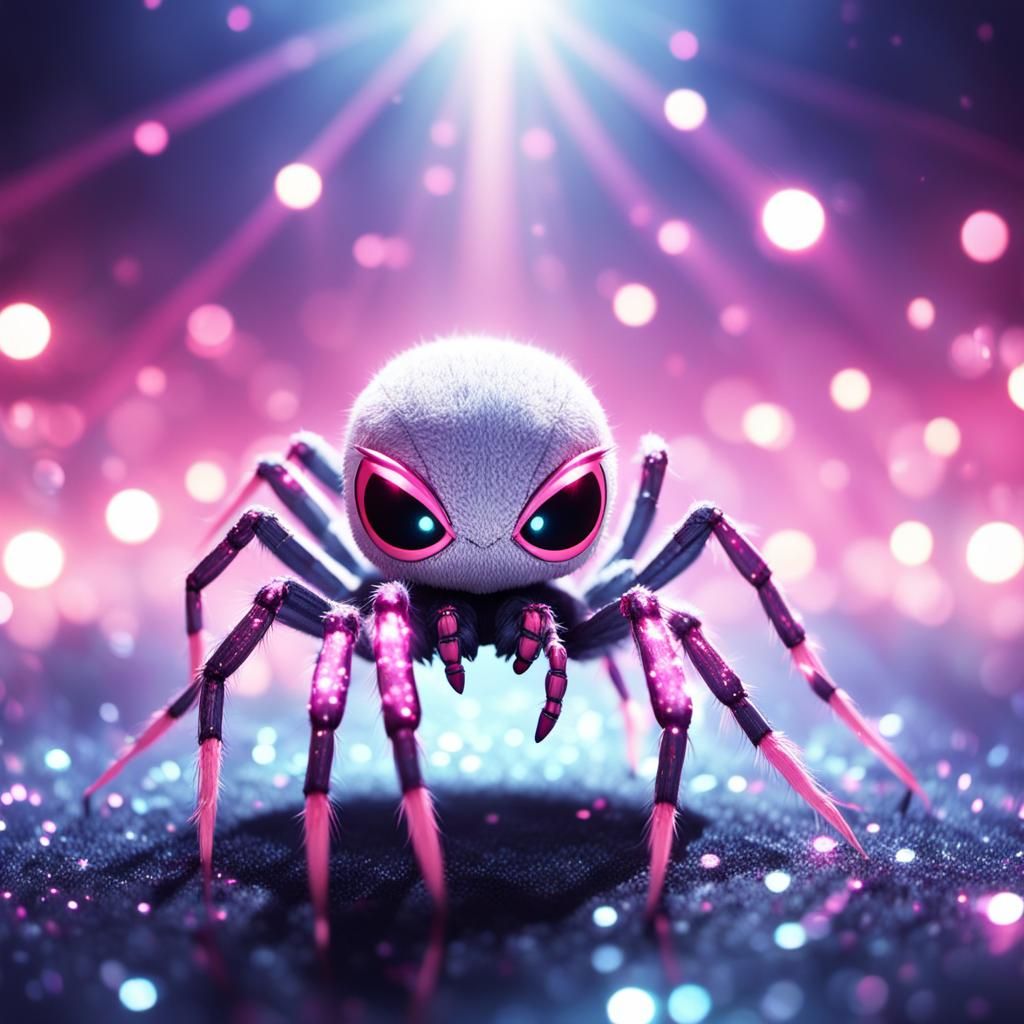 Sparkly Spider Star on Stage in Anime Style