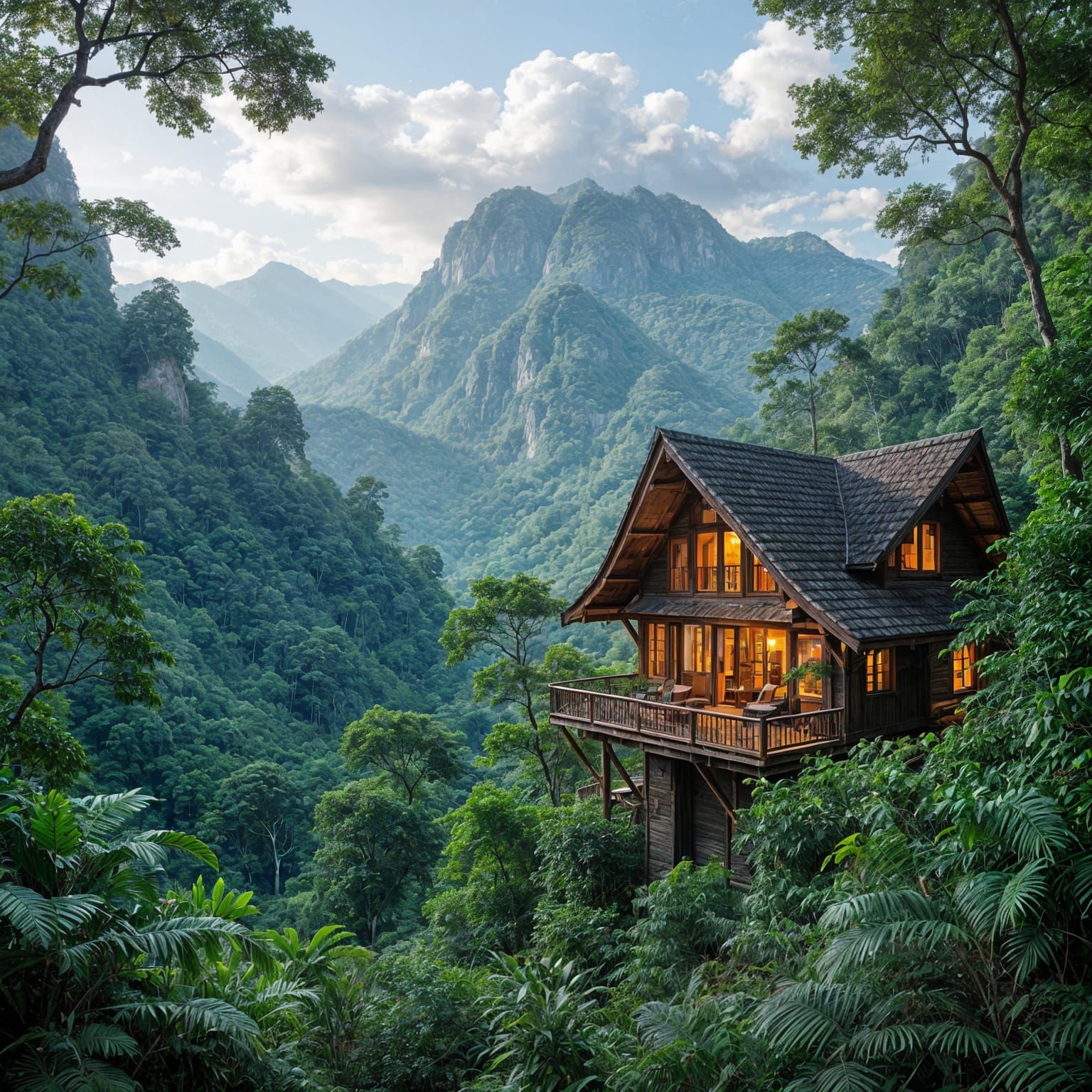 Incredible Mountain Hideaway in Lush Jungle