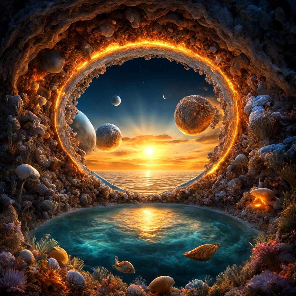 Whimsical Paradise Within the Nautilus Shell