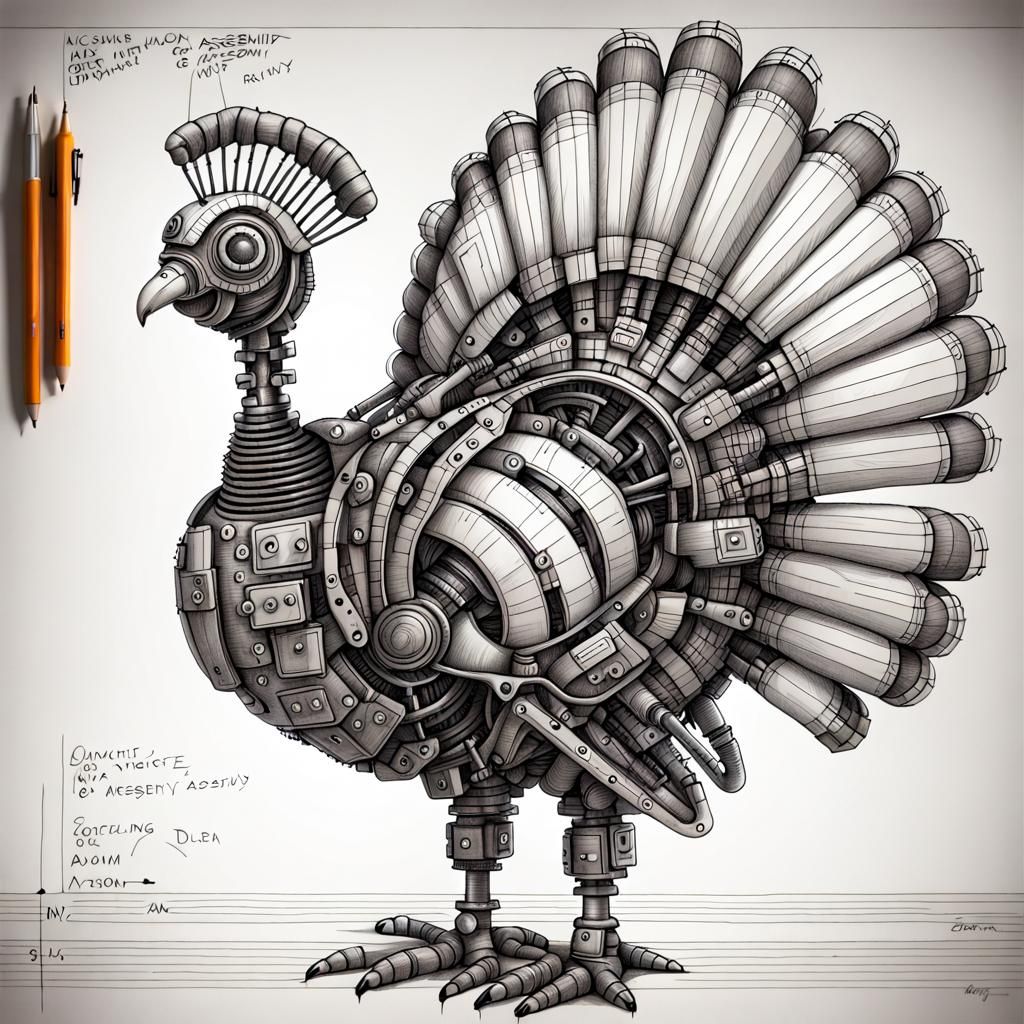 Android Robot Turkey: Engineering Assembly Drawing