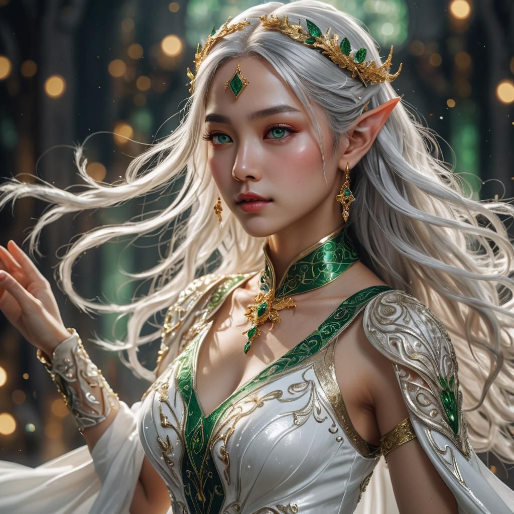 Elf Dances: Asian and European Beauty in 3D