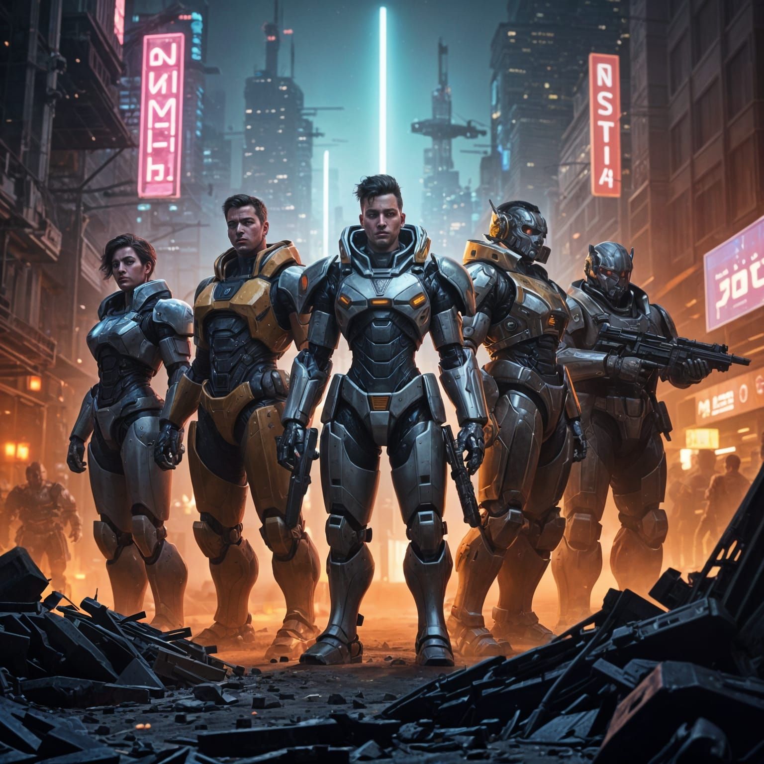 Mecha Warriors Unite in Epic Sci-Fi Battle