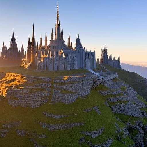 Minas Tirith at Sunrise: Lord of the Rings