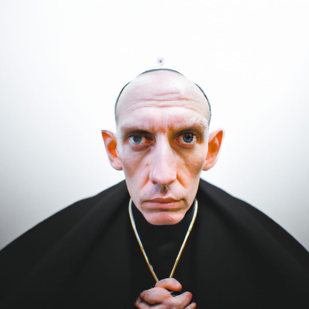 Dark Priest Portrait in Cinematic Style