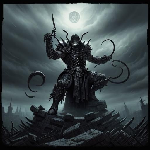 Manga Scorpion Boss on Ancient Temple Ruins