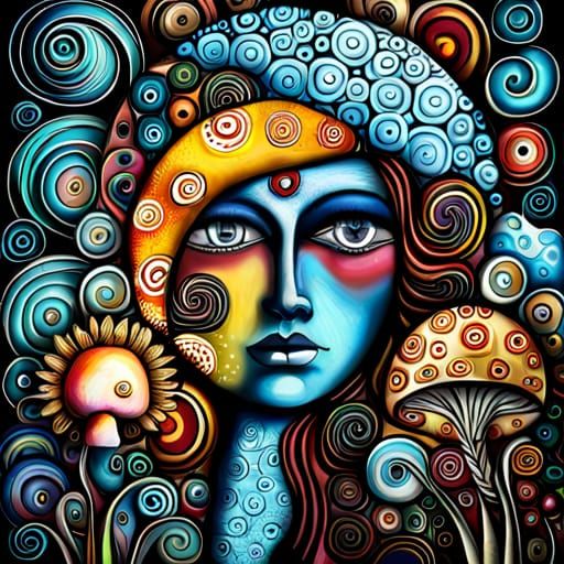 Surreal Flowers Mixed Media Digital Art