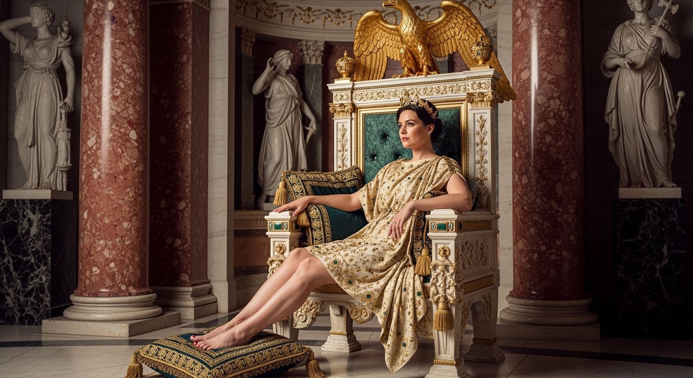 Empress Messalina in her Lavish Throne Room