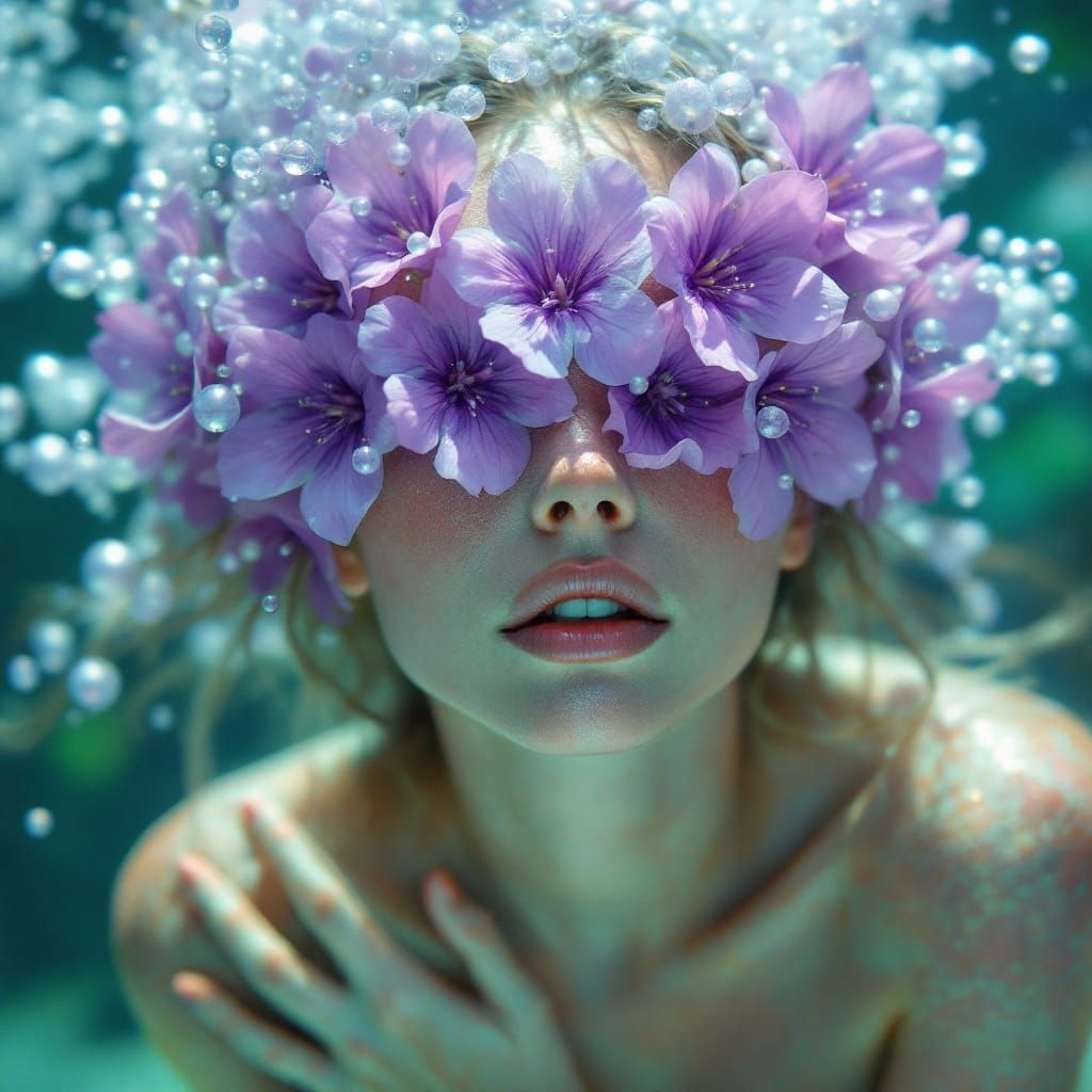 Purple pearls all around like bubbles of air  the beautyfull...