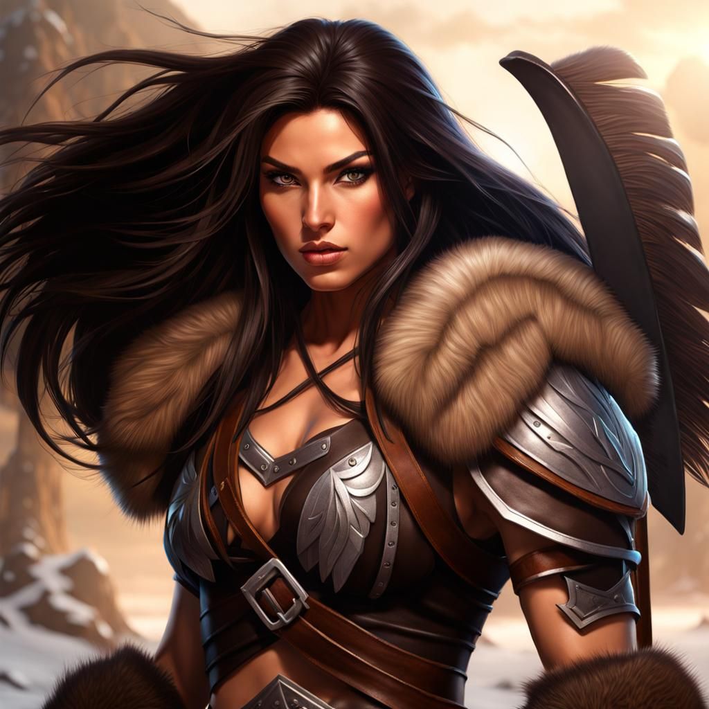 Exotic Female Warrior in Photorealistic Detail