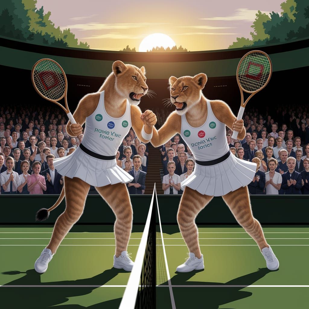 Lionesses Play Tennis at Wombledon Open