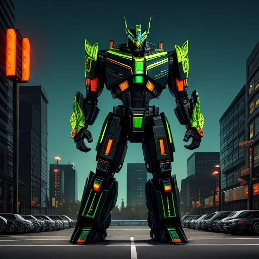 Autobot Transformer Dominates City Parking Lot