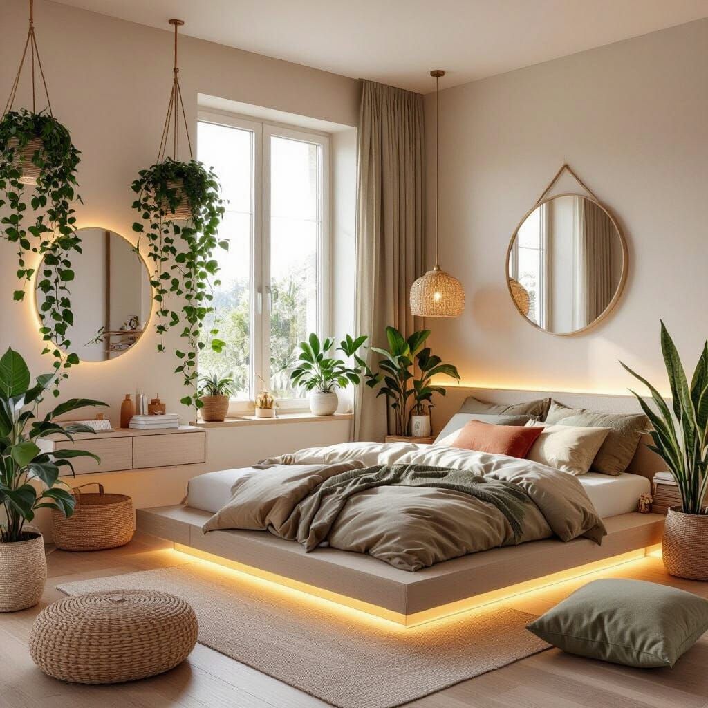 Warm Organic Interior Design with Biophilic Elements