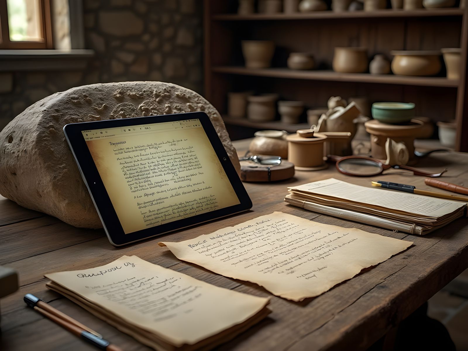 Archaeological Study in a Modern Scholar's Lair