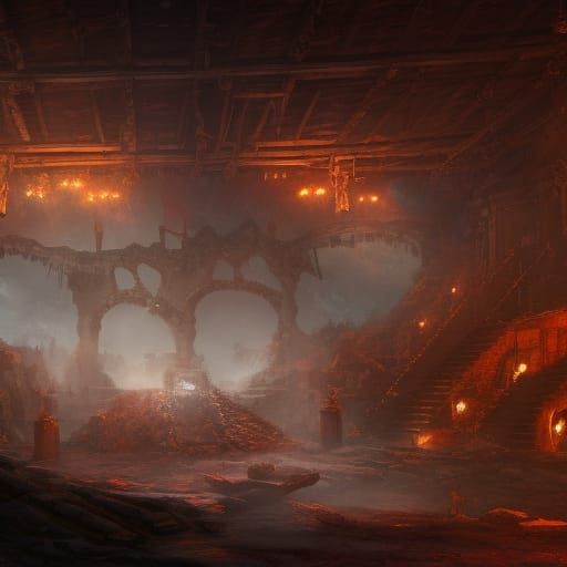Haunted Coliseum Ruins: Fantasy Concept Art
