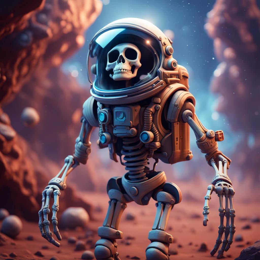 Disney Pixar Skeleton Astronaut in Space