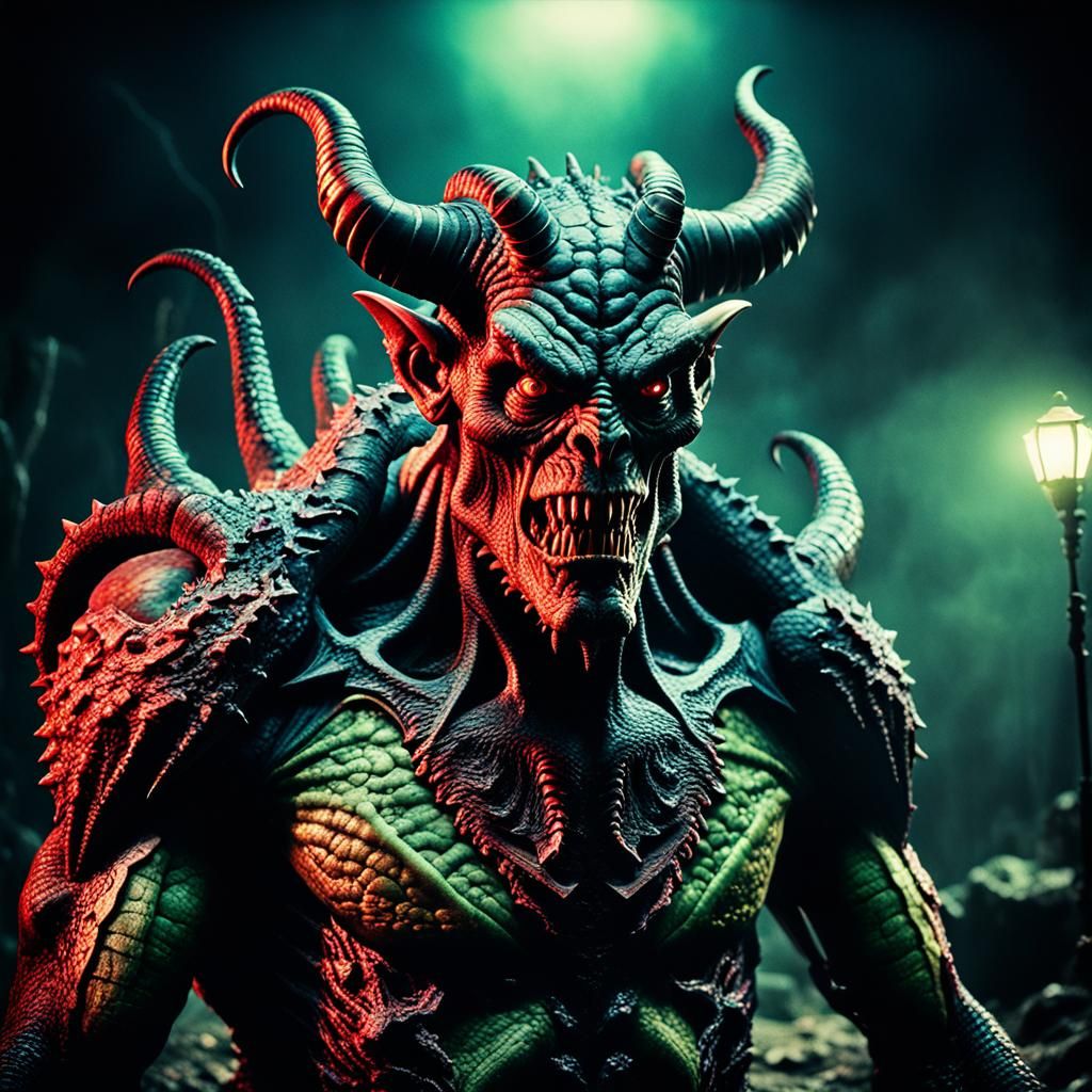 Cinematic Lovecraftian Devil Film Still