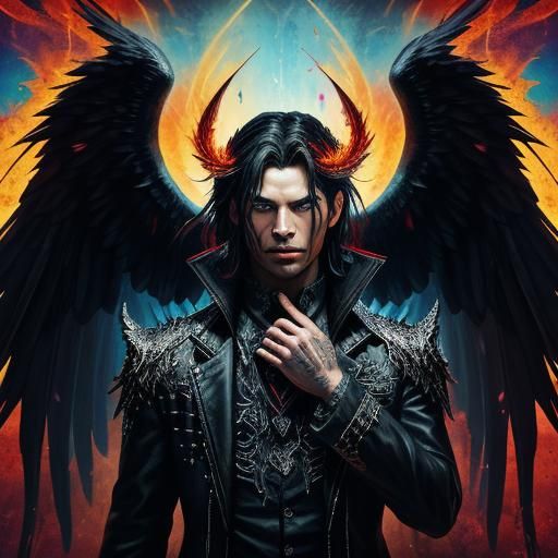 Lucifer, the Fallen Angel: Hyperrealistic Concept Art