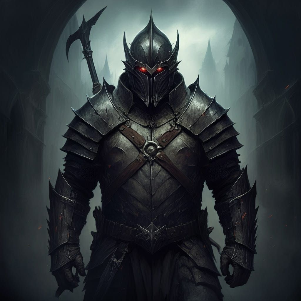 Surreal Dark Landscape in Oil Painting Style