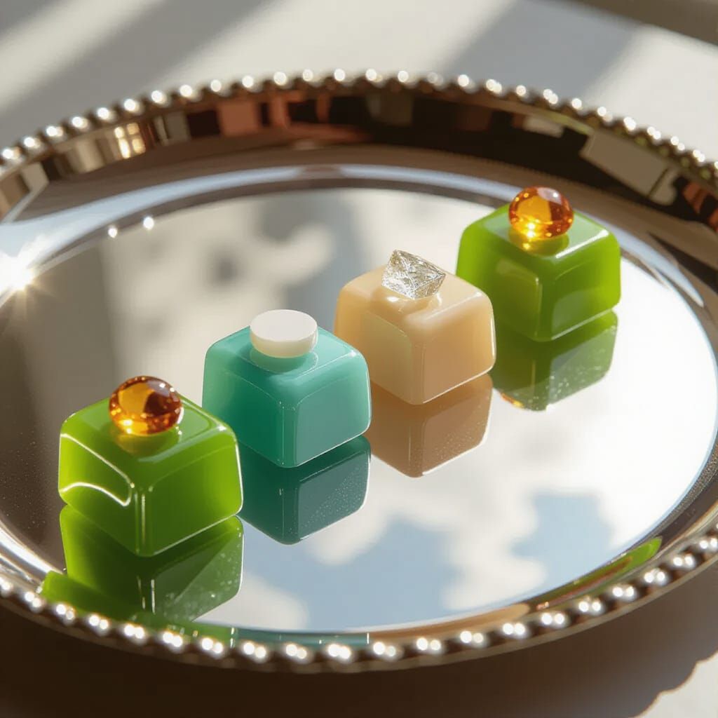 Gemstone Jelly Desserts in Hyper-Realist Style