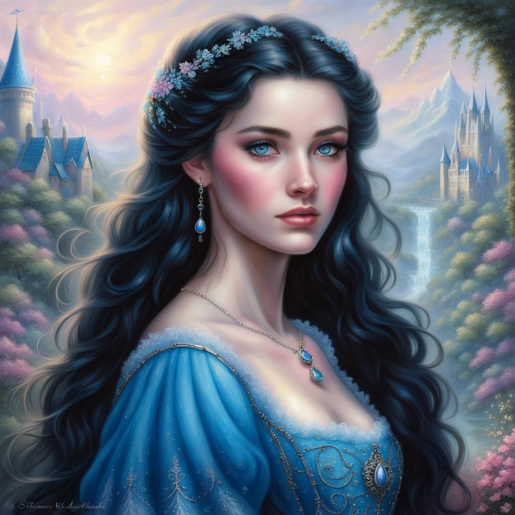 Ethereal Portrait of a Girl in Medieval Dress