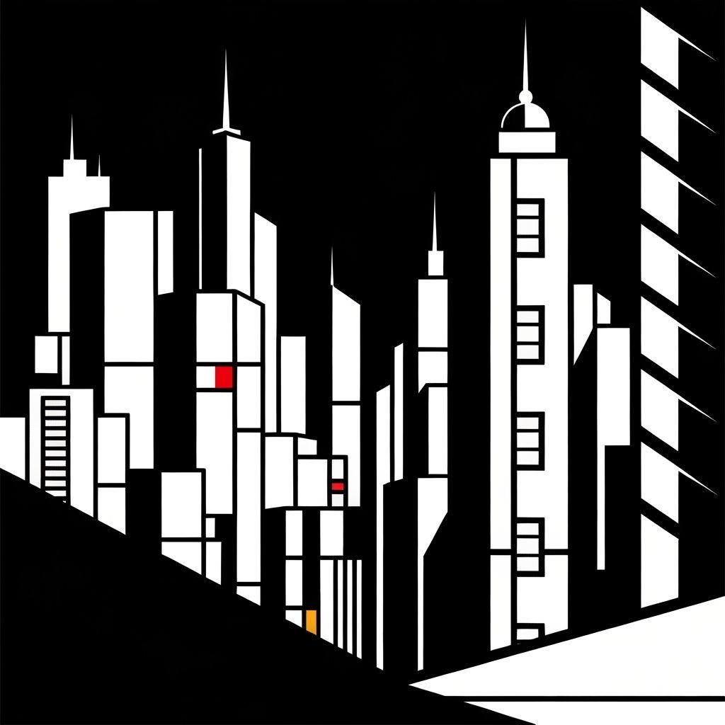 Vivid style bauhaus and de stijl technique
Sin city..