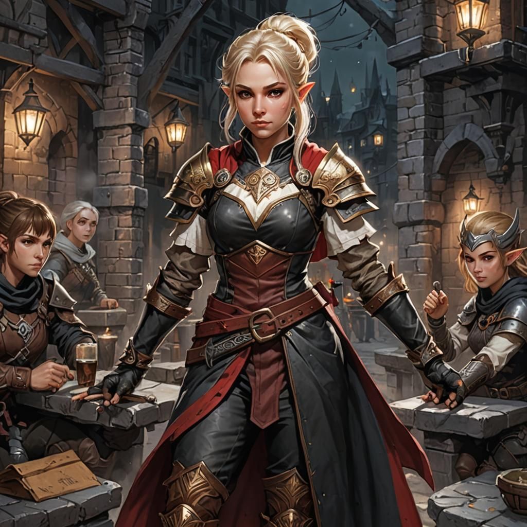 Halfling Rogue in Fantasy City Alley, Hyperrealistic Art