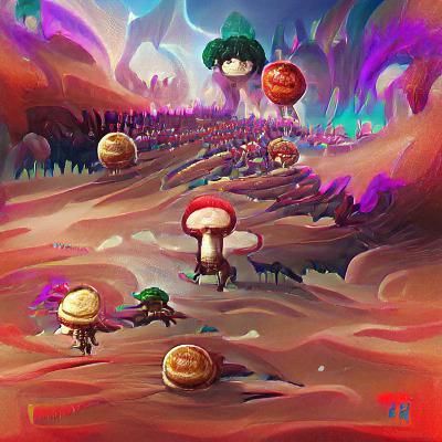 Surreal Mushroom Planet Run by Shroomjacks