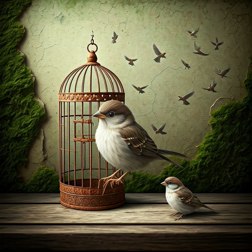 Victorian Bird Escapes Cage: A Gothic Fairy Tale