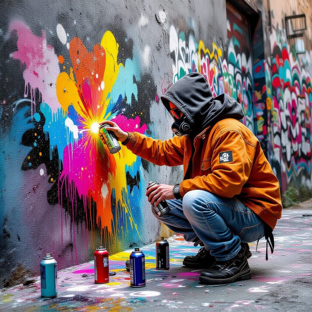 Graffiti Artist Creates Splash Art Masterpiece
