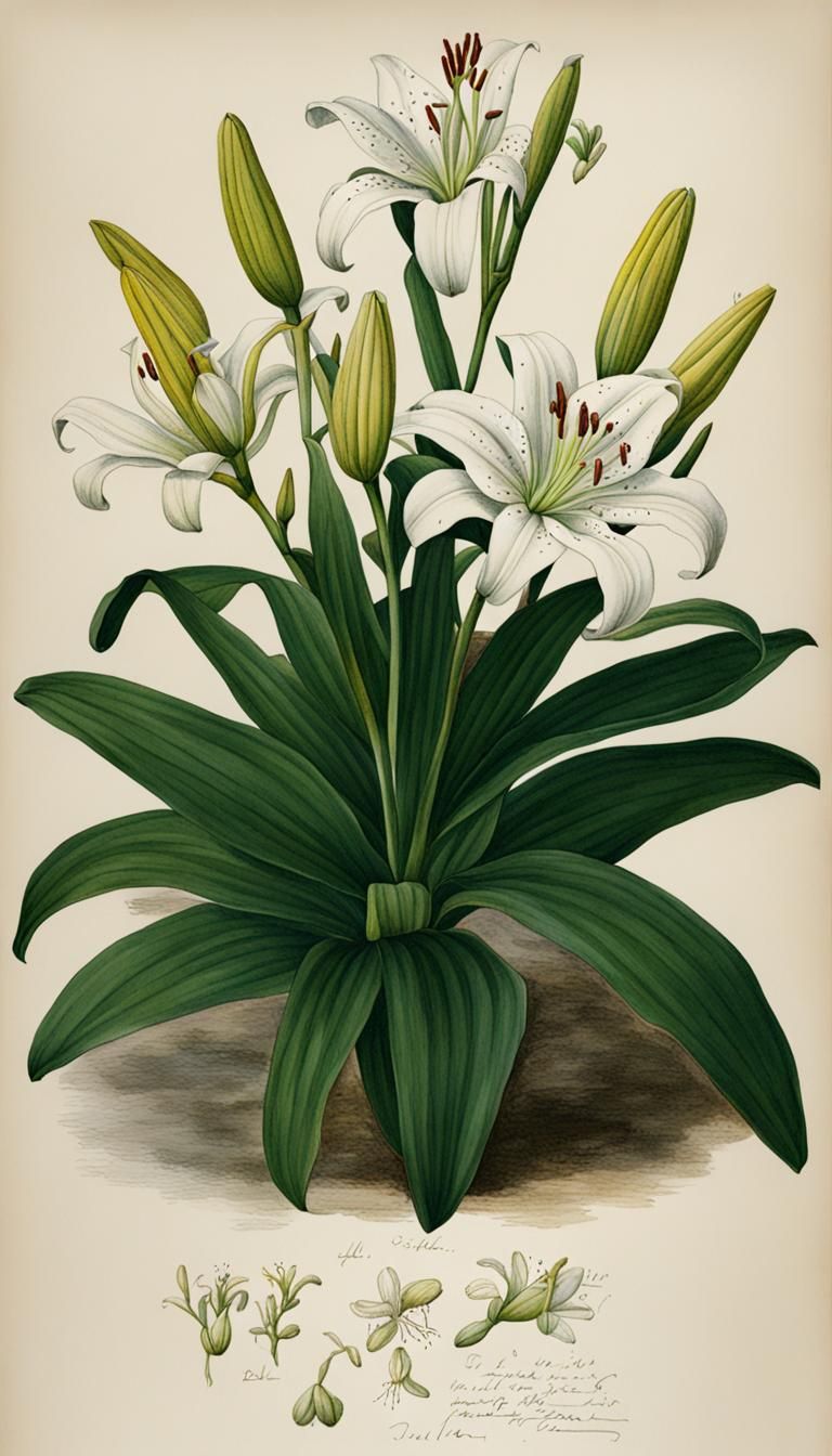Lily Botanical illustration