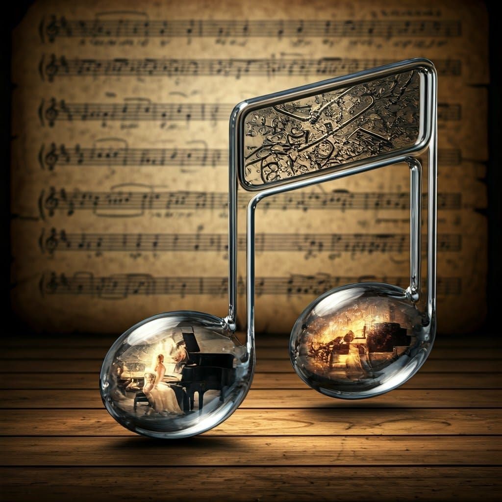 Glass Note Reveals Piano Player
