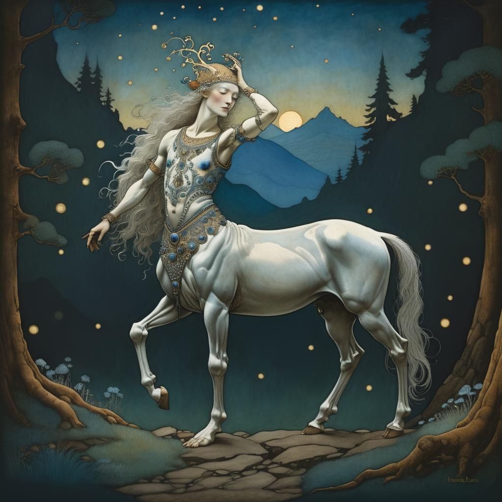 Centaur in the Style of Golden Age Illustration