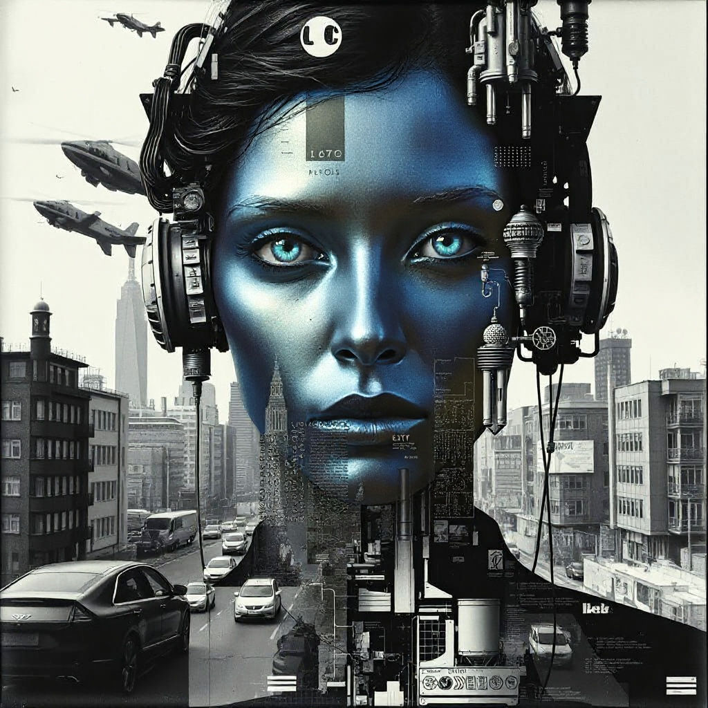 Futuristic Metropolis in German Expressionist Style