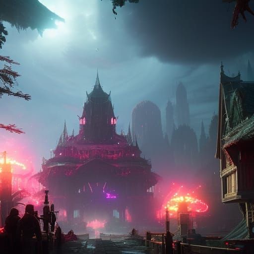 Etheric Family Temple with Dynamic Lighting