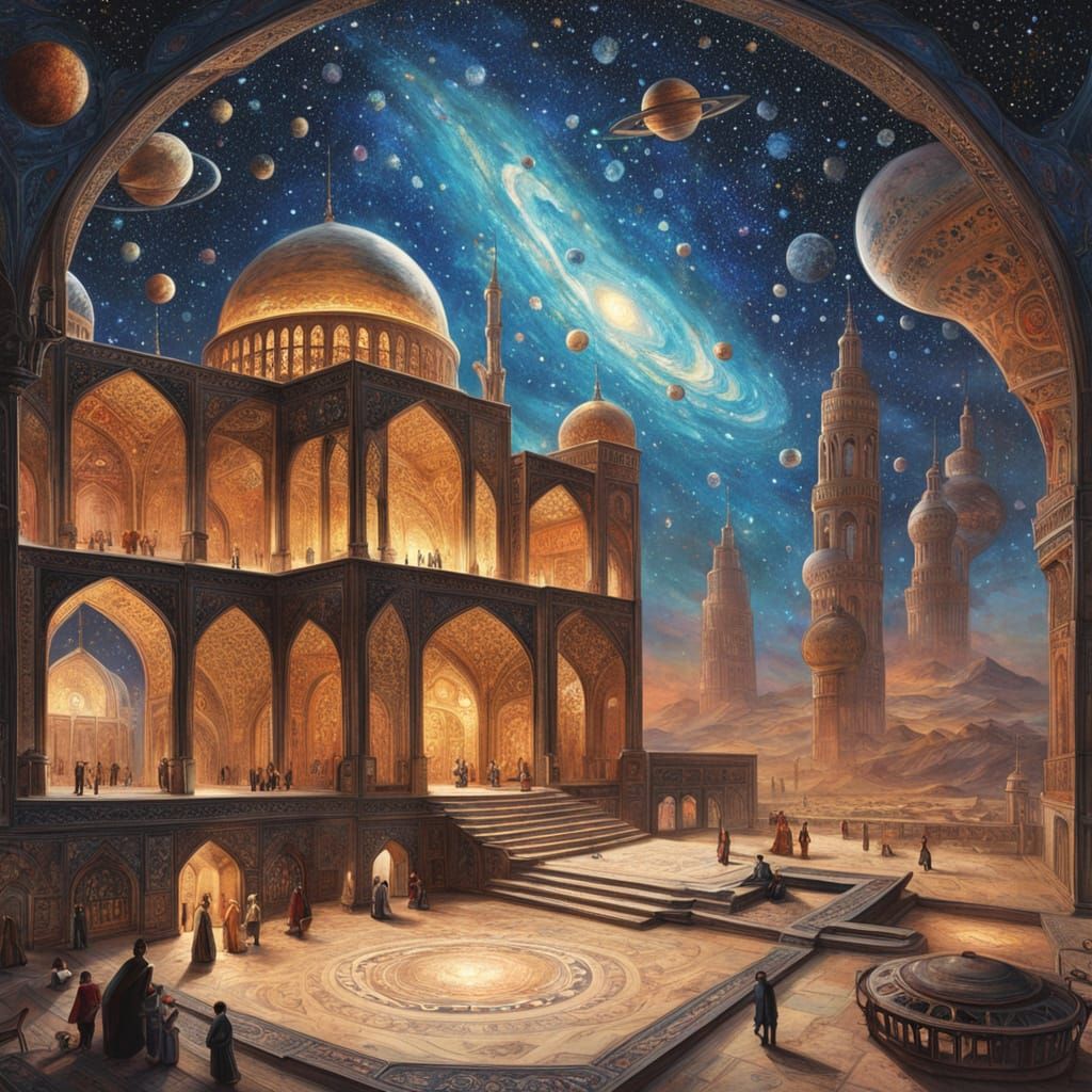 Intergalactic Spaceport Artisan: A Persian Miniature Paintin...
