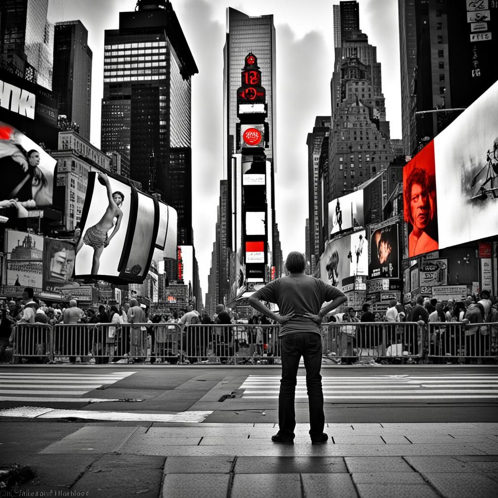 Times Square Disillusionment: A Realistic Photo