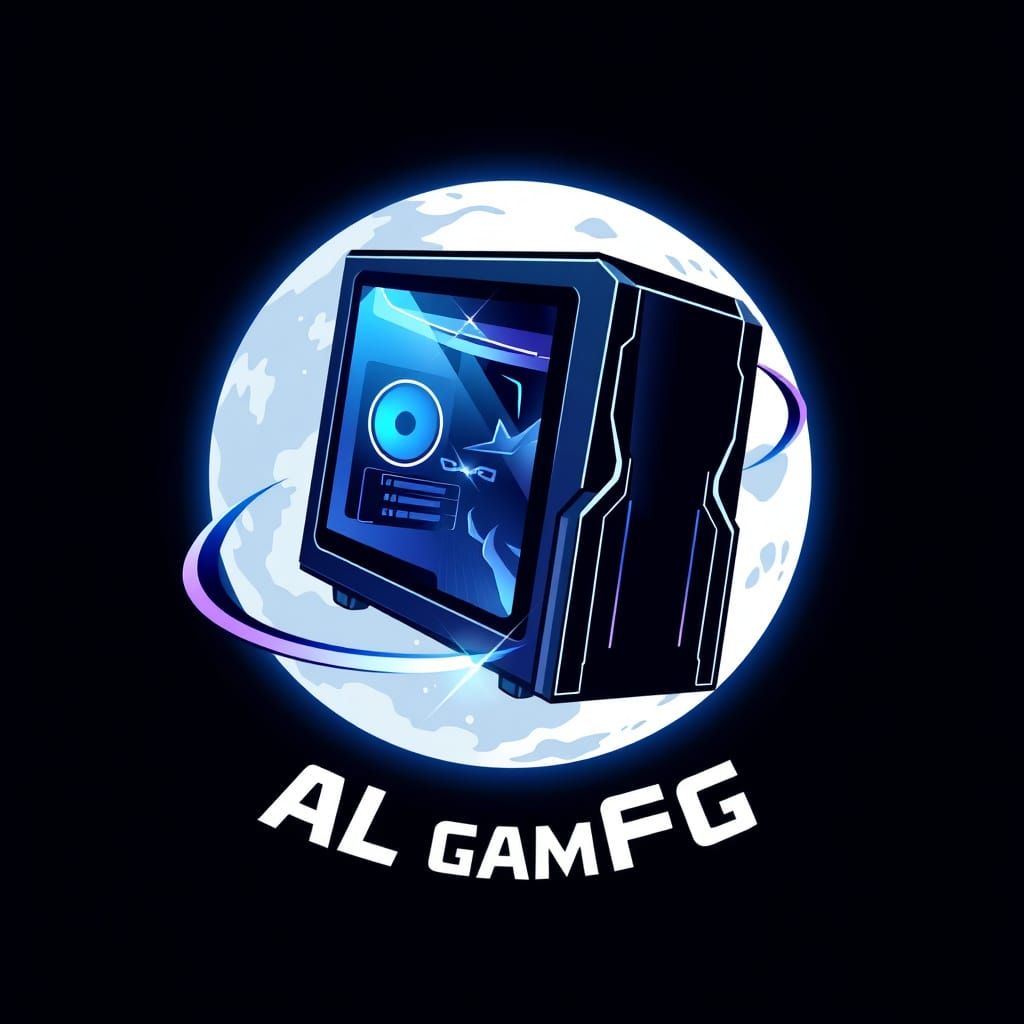 AL FC Gaming Logo: Powerful PC on the Moon