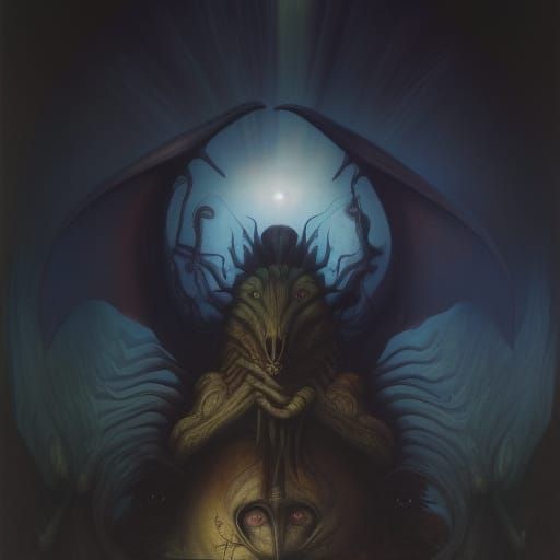 Saturn Rising Dragon in Dark Fantasy Style